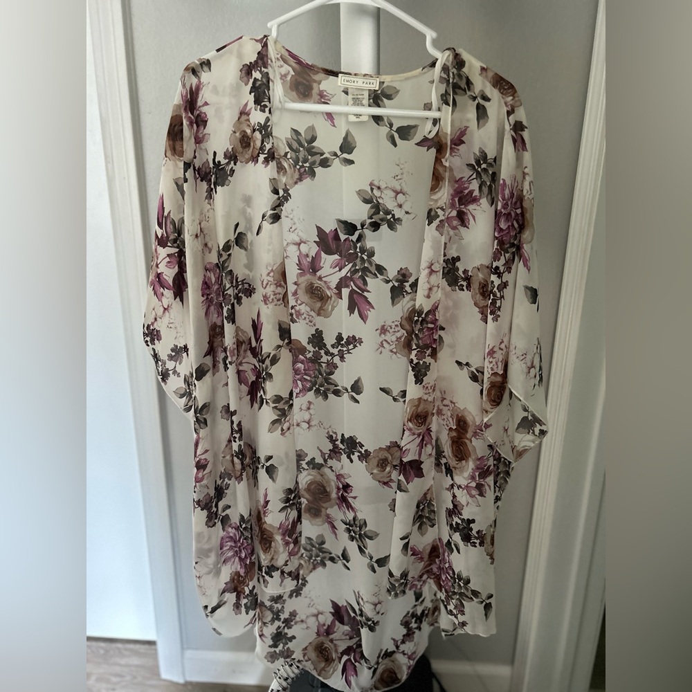 Emory Park Floral Open-Front Kimono